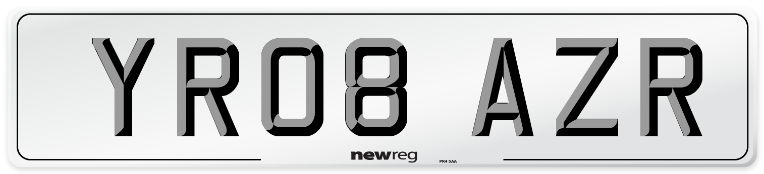 YR08 AZR Number Plate from New Reg